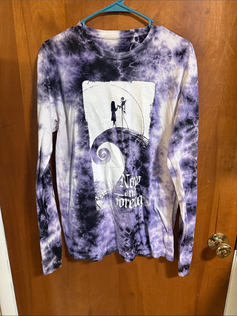 Disney Tim Burton Tie-Dye Purple Long-Sleeve Shirt